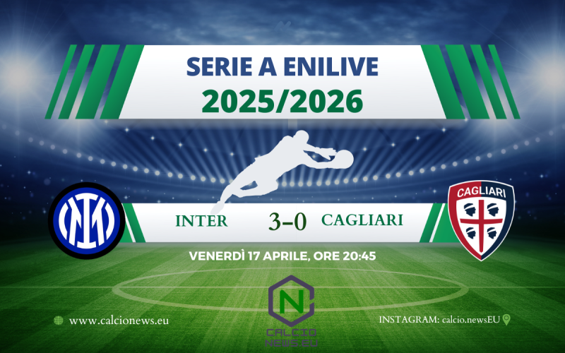 Inter-Cagliari 3-0, il tricolore si avvicina