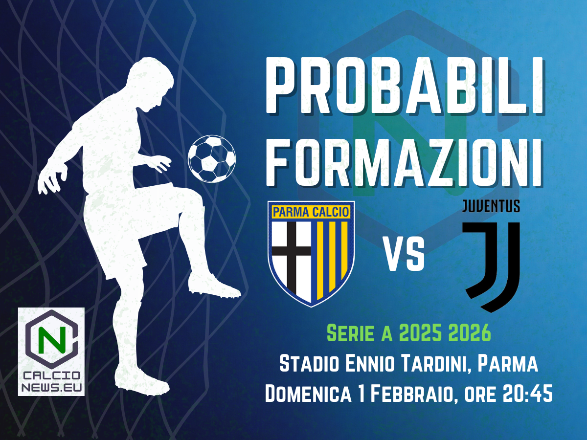 Serie A, le probabili formazioni di Parma-Juventus