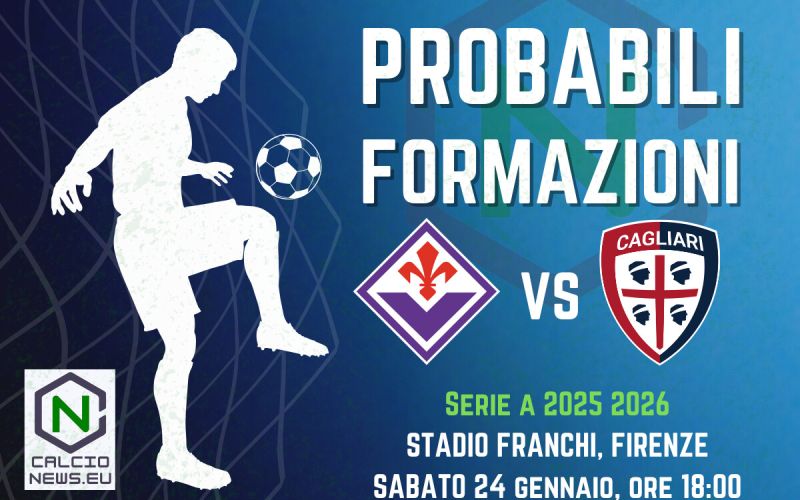 Serie A, le probabili formazioni di Fiorentina-Cagliari