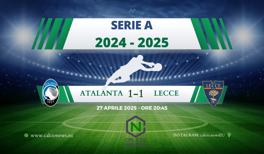 Serie A, il Lecce in protesta pareggia 1-1 a Bergamo con l’Atalanta