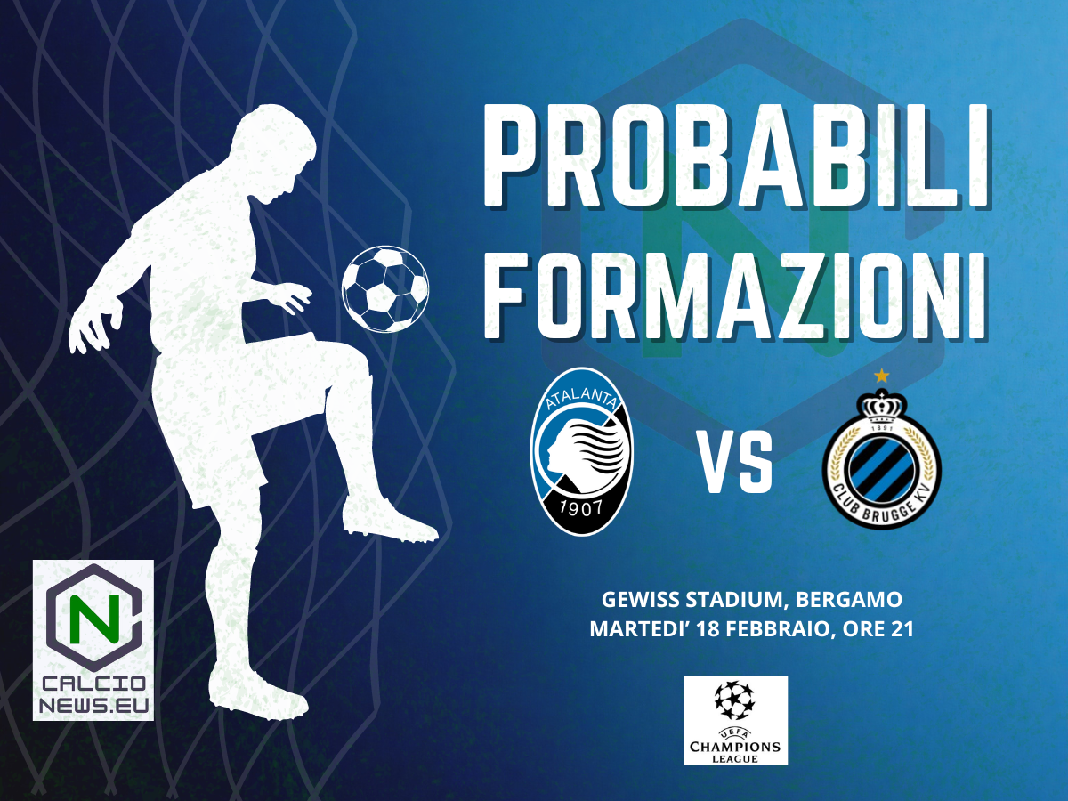 Champions League, le probabili formazioni di Atalanta Bruges