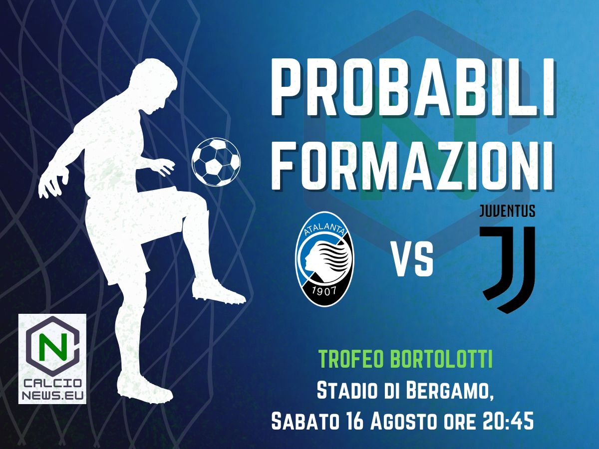 Atalanta-Juventus, Trofeo Bortolotti: le probabili formazioni
