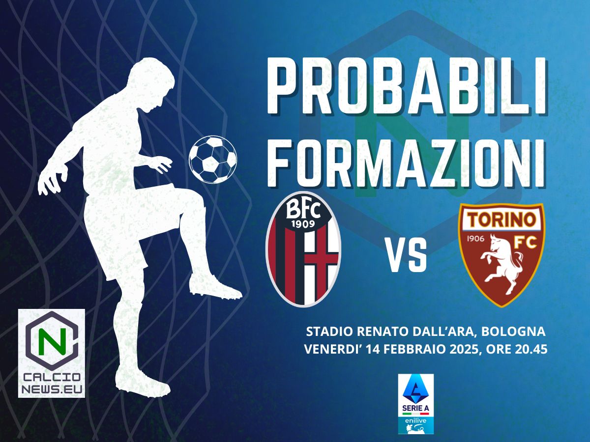 Serie A, le probabili formazioni di Bologna Torino