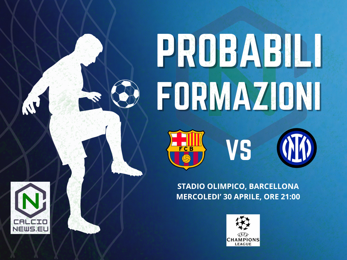 Champions League, le probabili formazioni di Barcellona Inter
