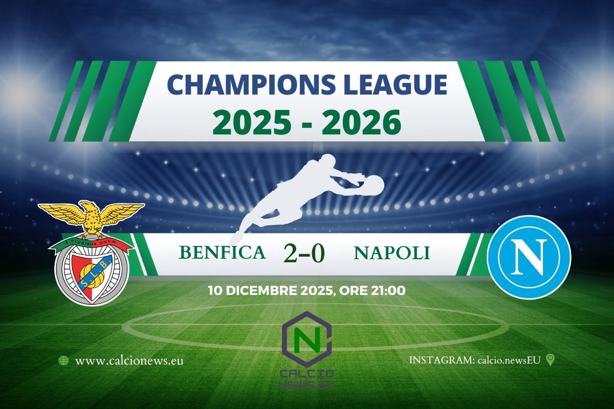 Champions League, Benfica-Napoli 2-0: altro k.o. europeo per gli azzurri