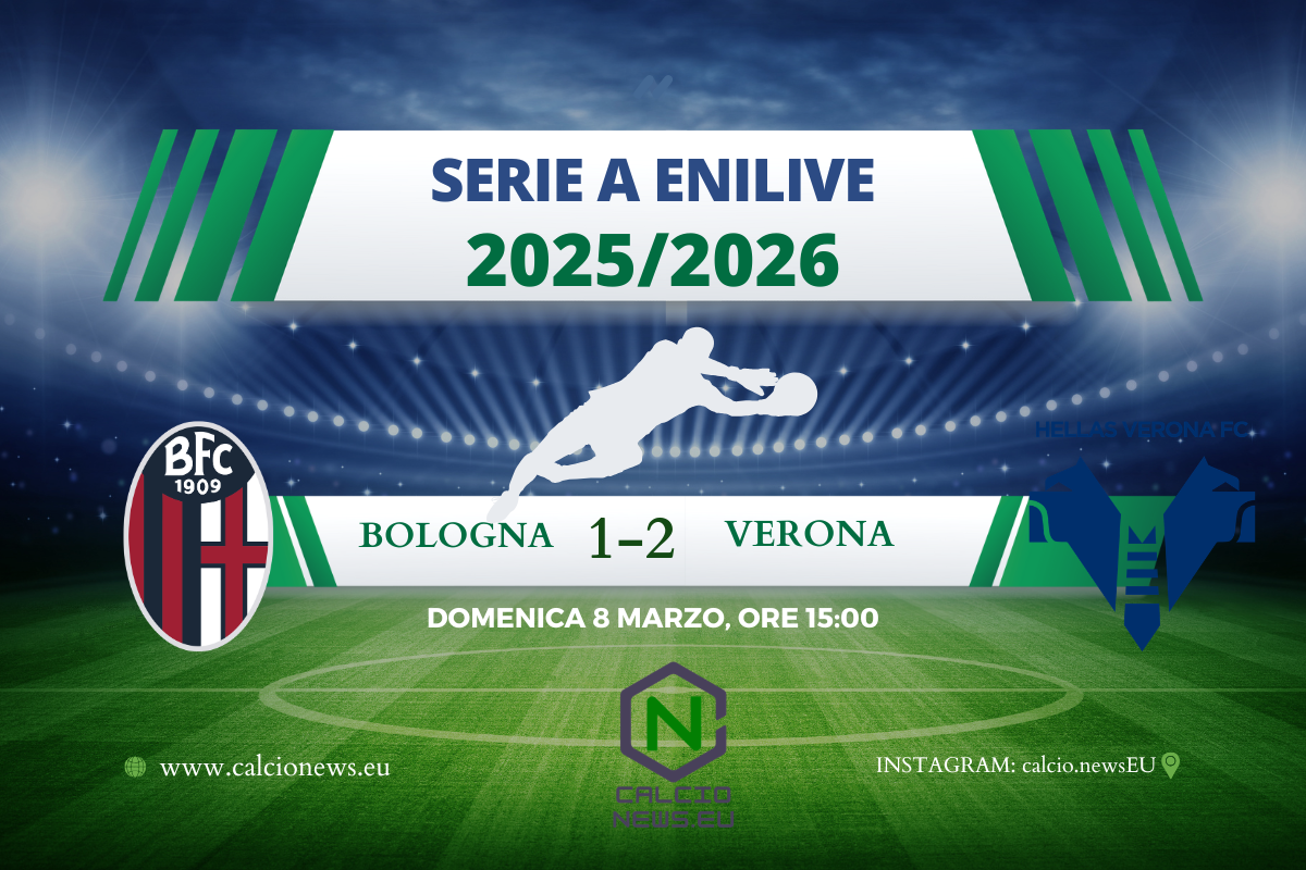 Bologna-Hellas Verona 1-2, una rimonta che riaccende la speranza