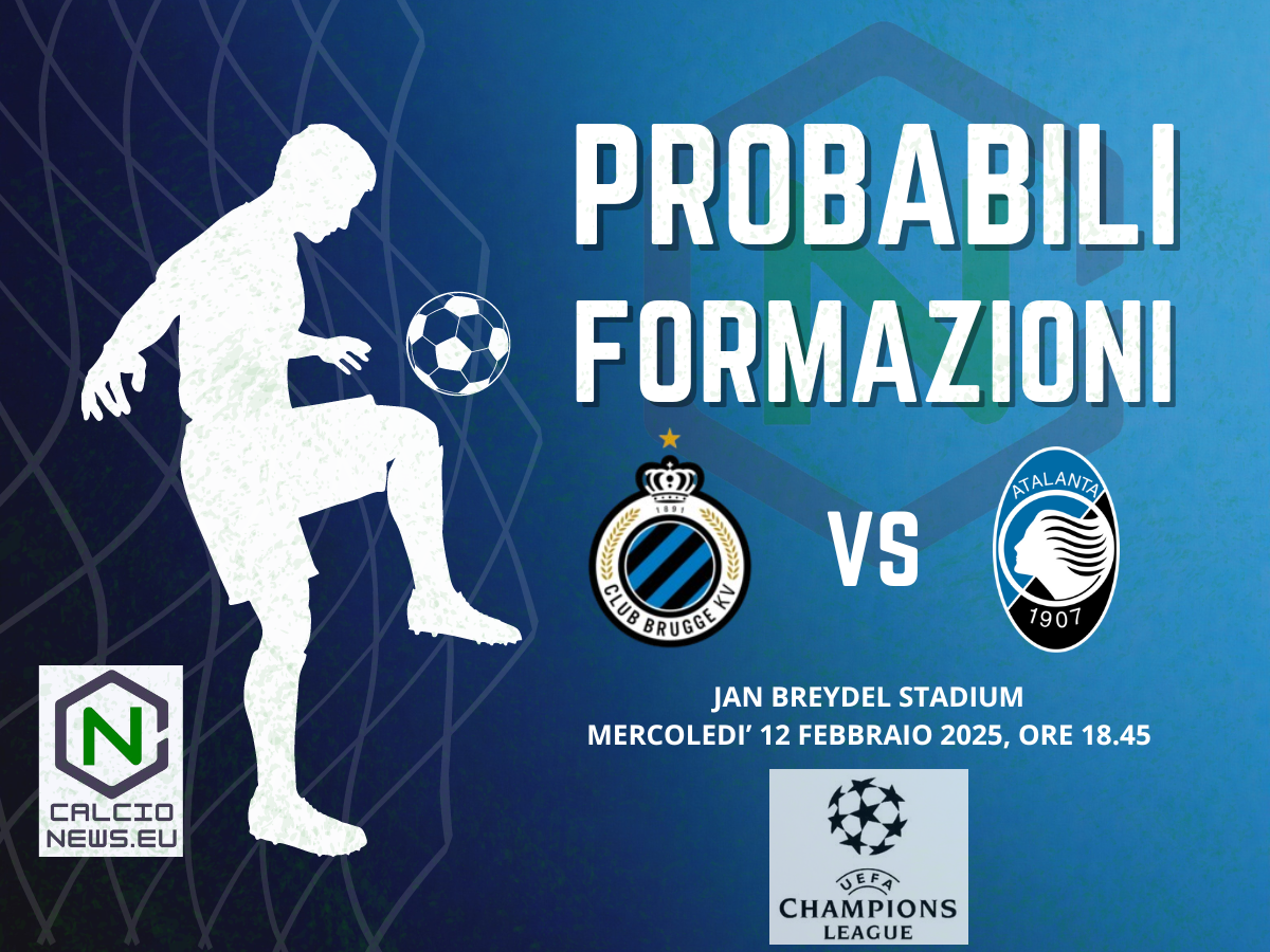 Champions League, le probabili formazioni di Bruges Atalanta