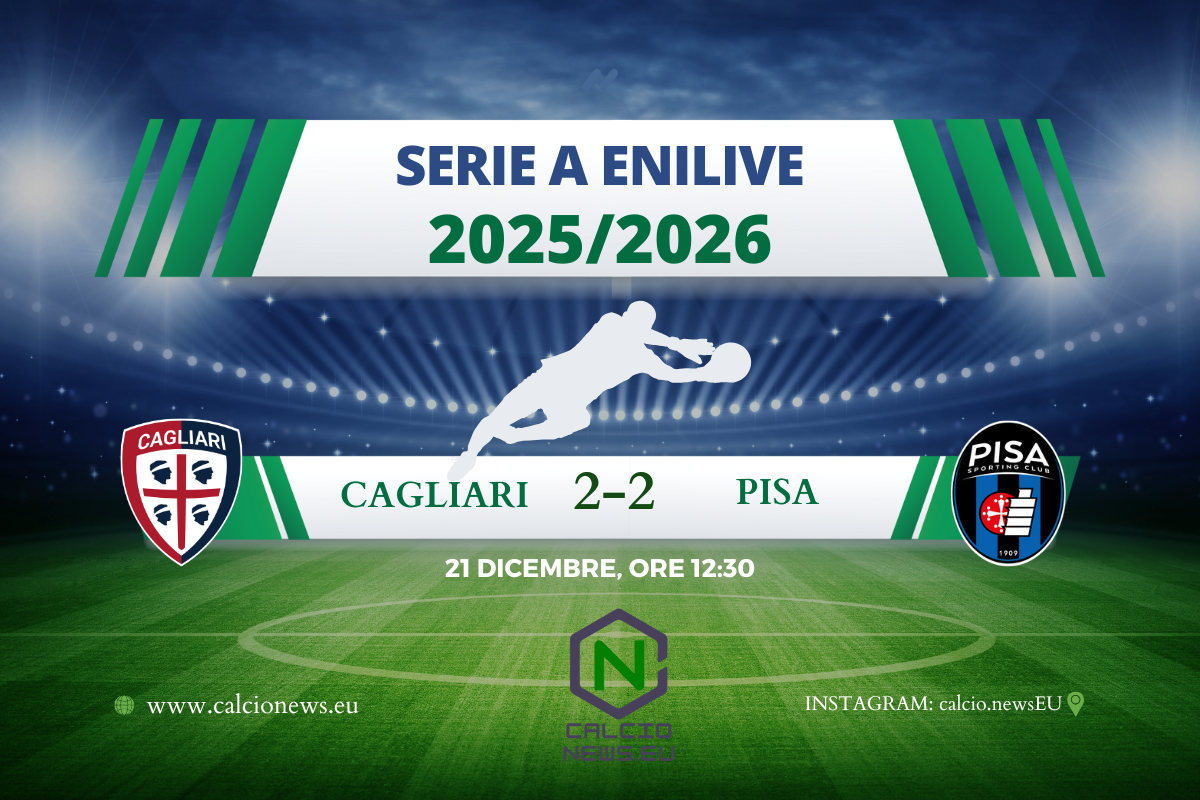 Cagliari-Pisa 2-2: un pareggio che non accontenta nessuno