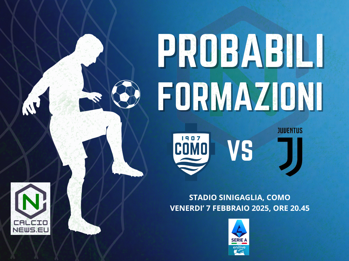 Serie A, le probabili formazioni di Como-Juventus: sorprese per i lariani. Juve, ancora Kolo Muani