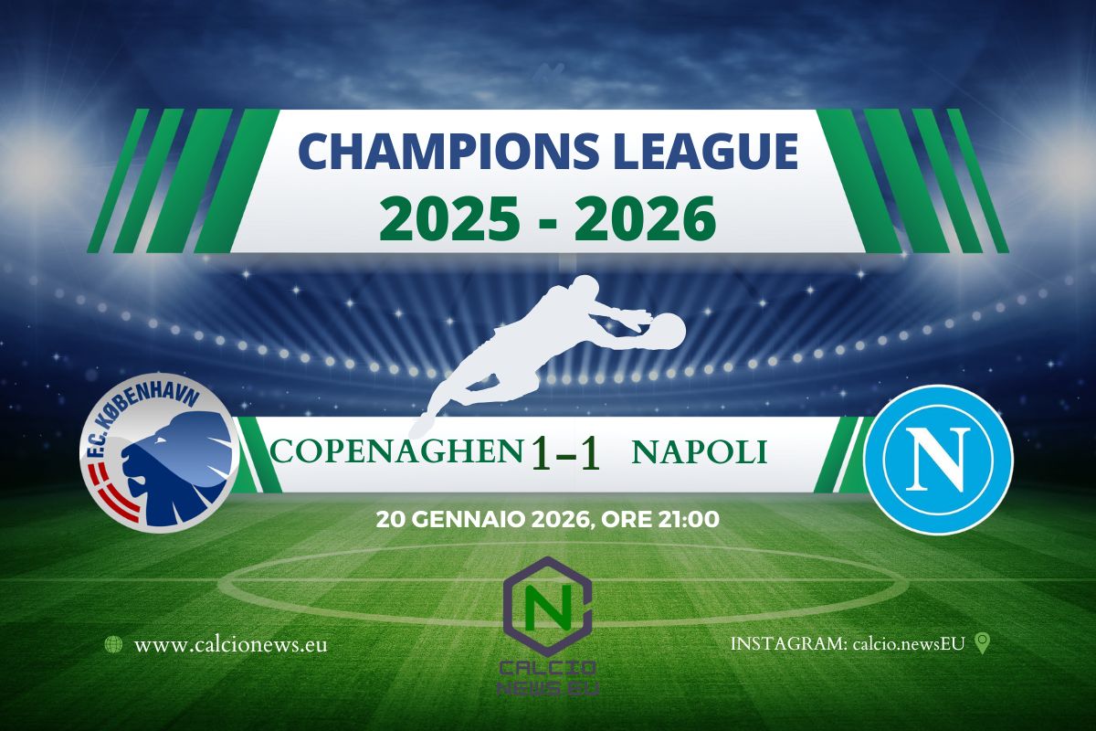 Champions League, Copenaghen-Napoli 1-1: McTominay non basta, pari che serve a poco