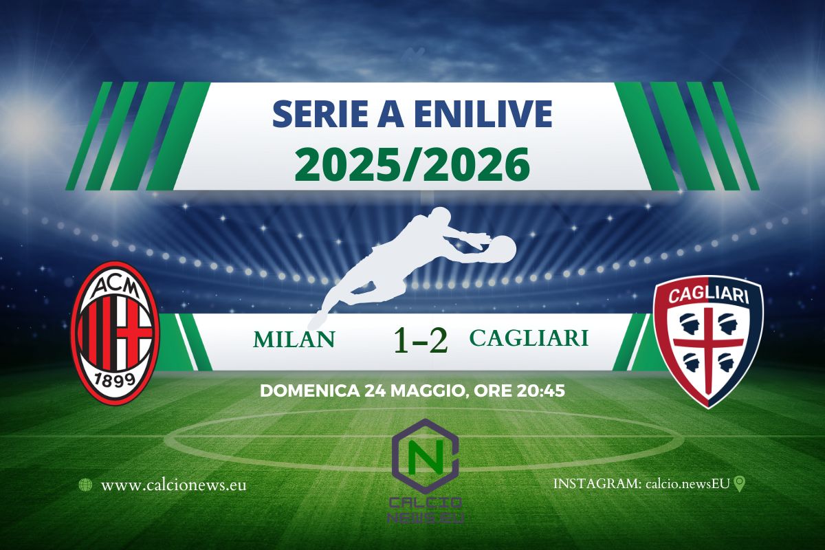 Fiasco rossonero e Champions sfumata, il tabellino di Milan Cagliari