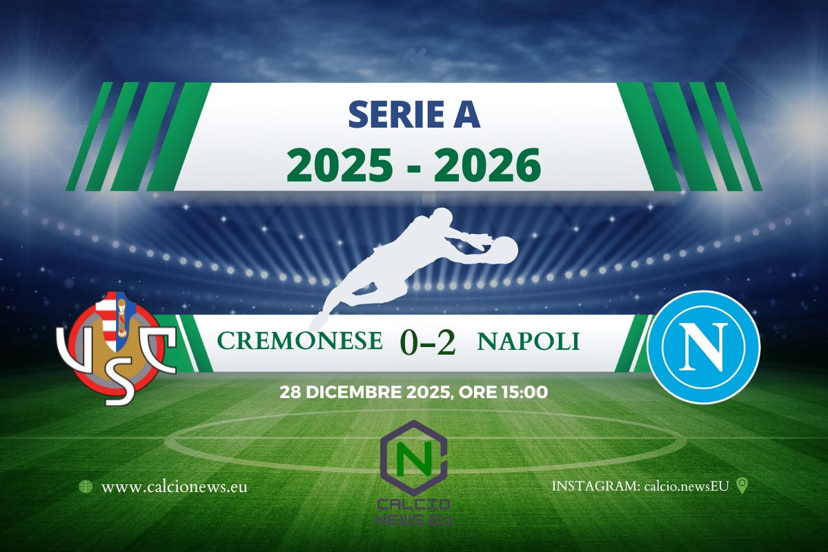 Serie A, Cremonese-Napoli 0-2: due volte Hojlund e grigiorossi al tappeto