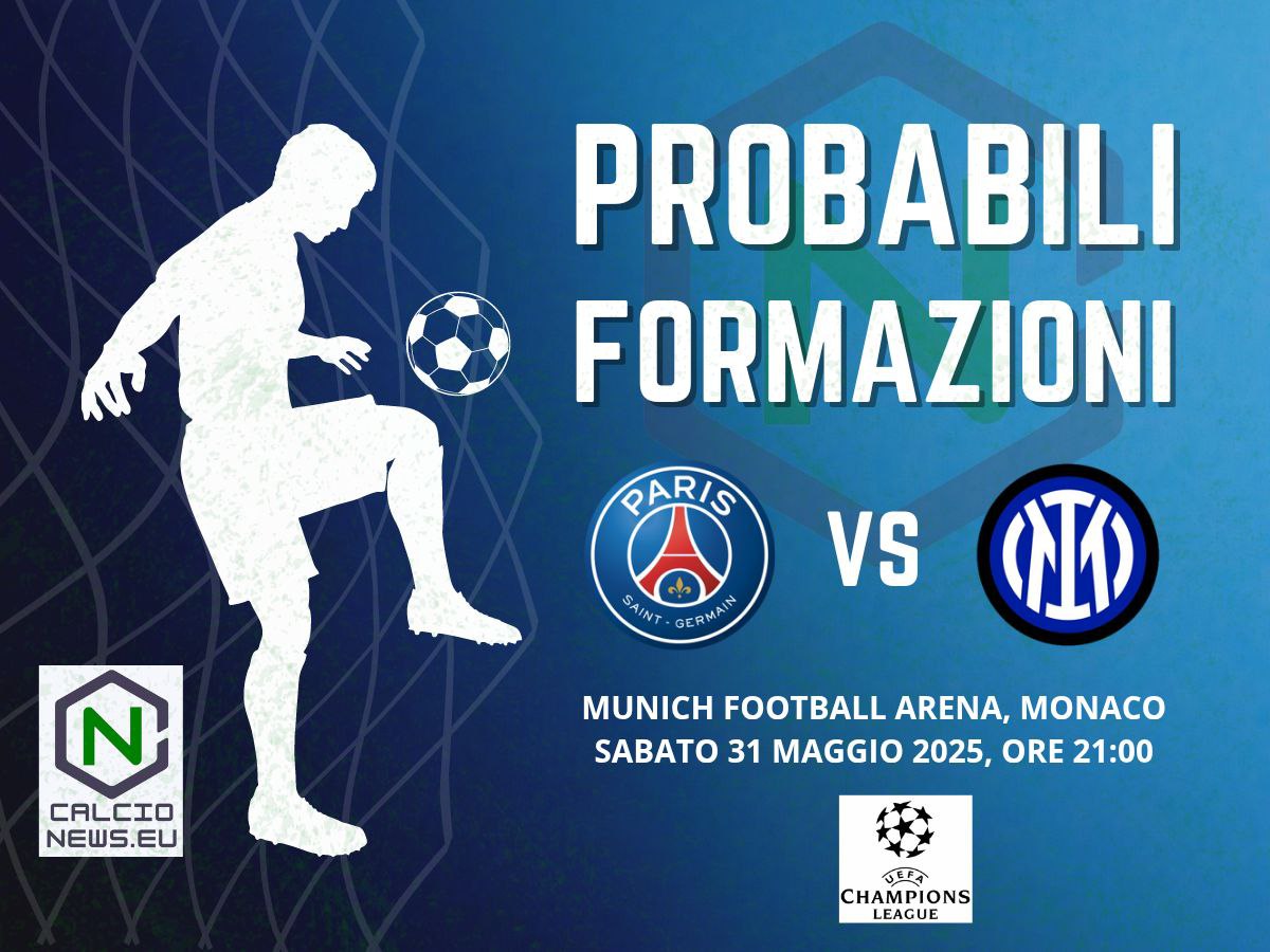 Finale di Champions League, le probabili formazioni di Psg Inter