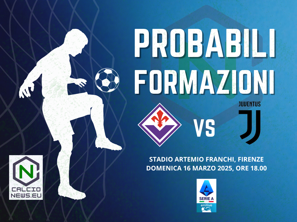 Serie A, probabili formazioni Fiorentina Juventus