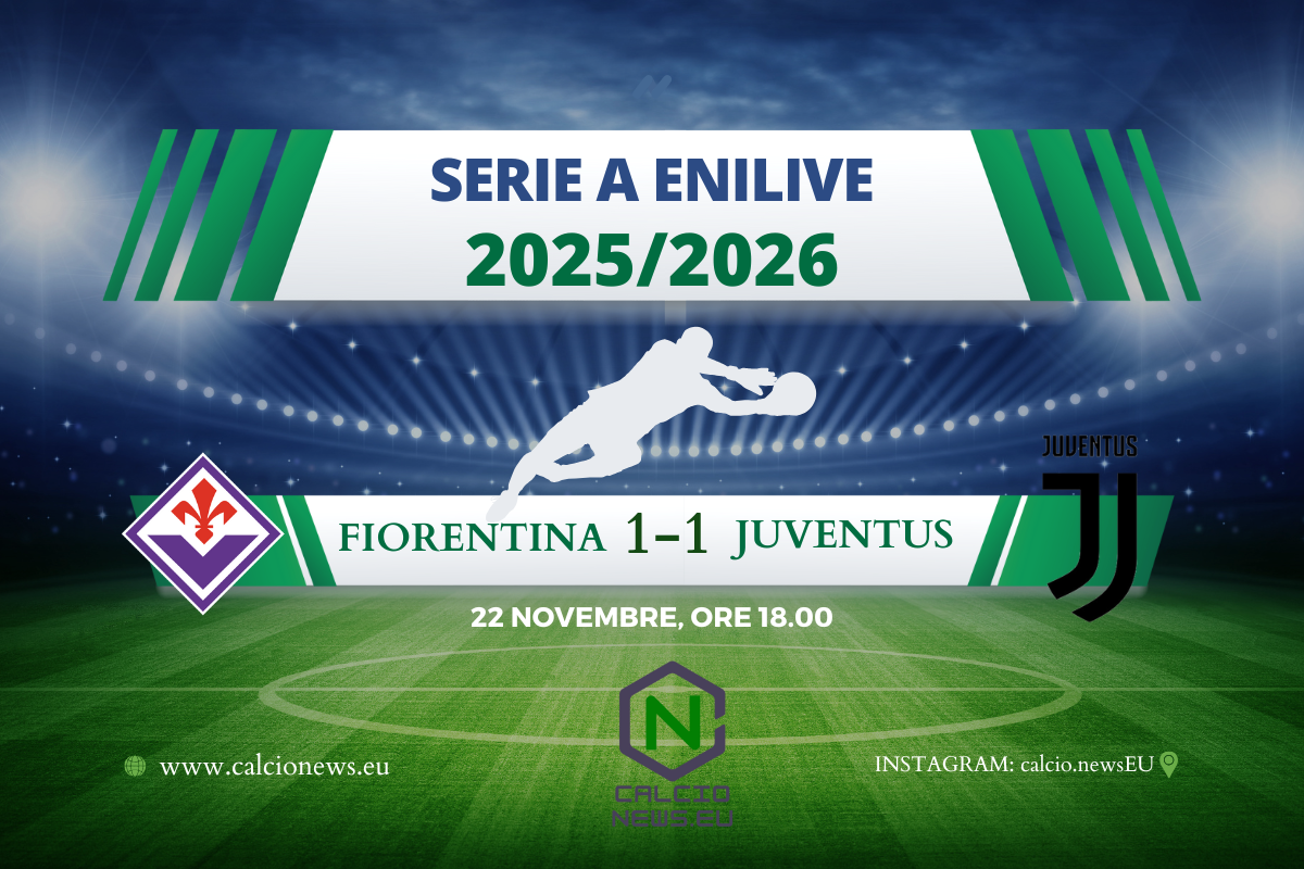 Fiorentina-Juventus 1-1: il tabellino di un pareggio che non soddisfa nessuno