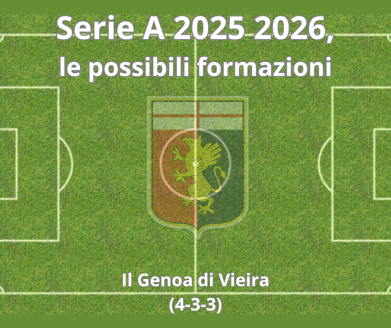 Genoa 2025 2026: il possibile 11 titolare del Grifone di Vieira