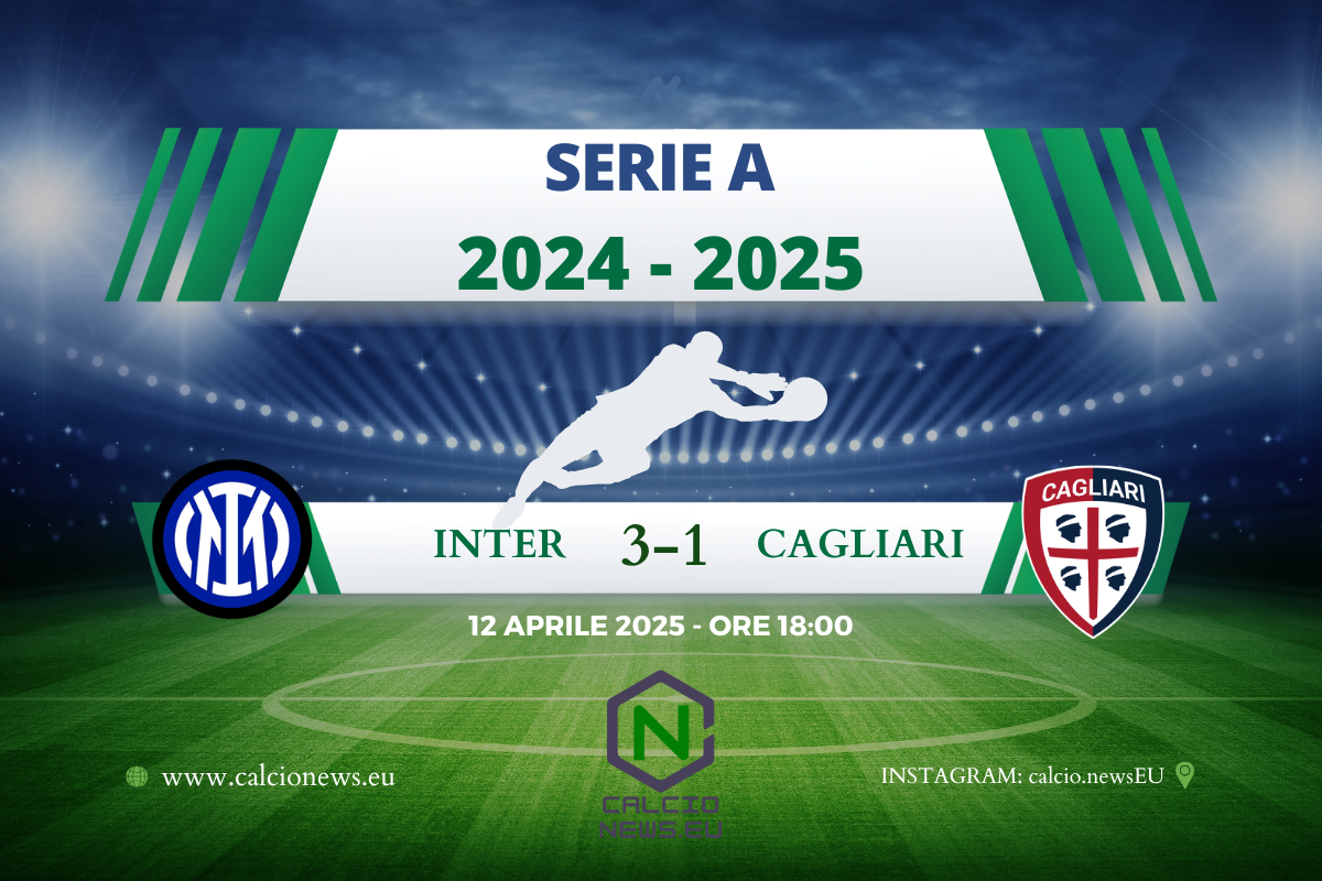 Serie A, l’Inter conferma il primato contro il Cagliari: +6 momentaneo sul Napoli