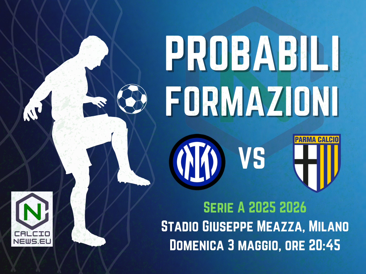 Serie A, le probabili formazioni di Inter – Parma