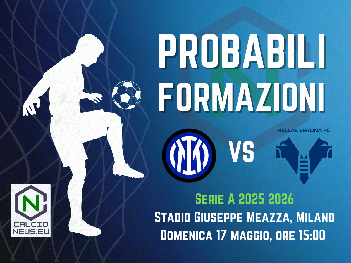 Serie A, le probabili formazioni di Inter Verona