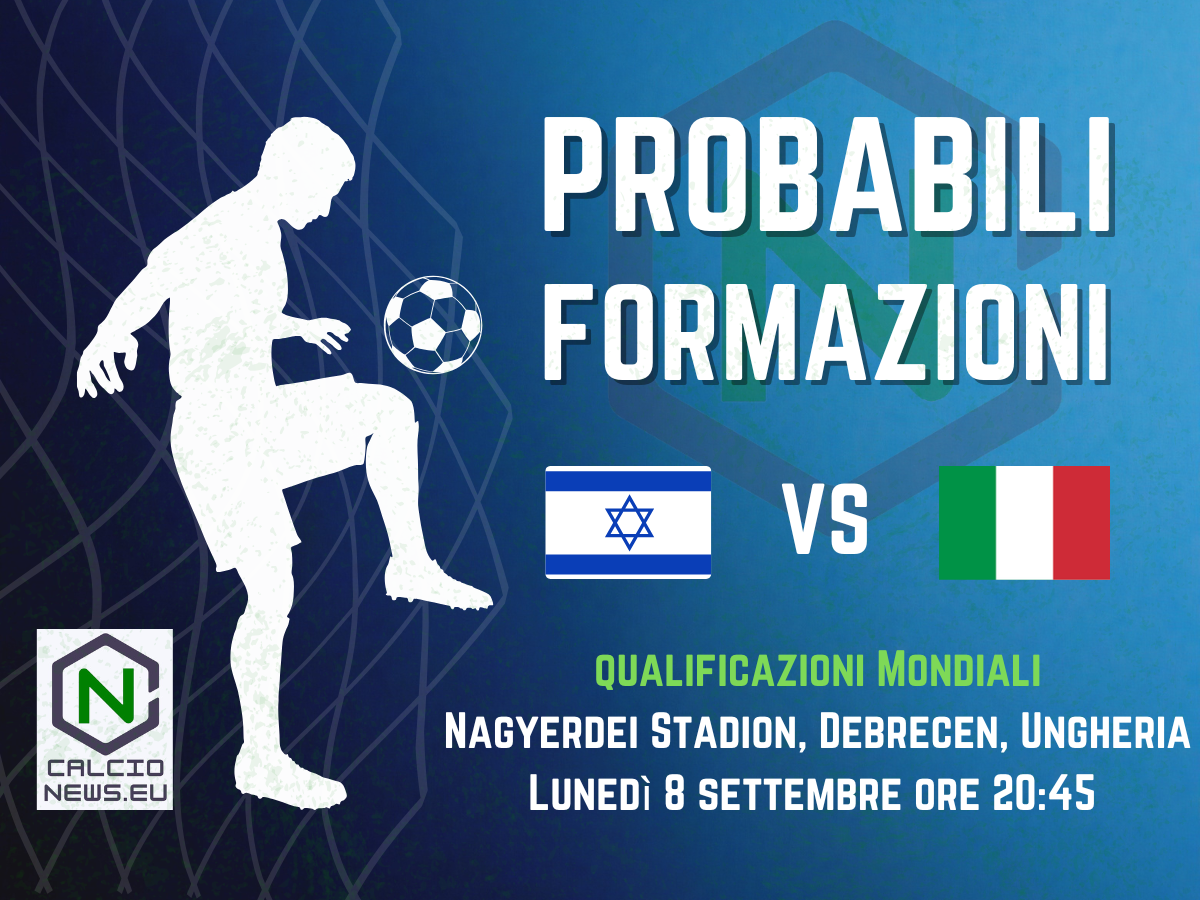 Qualificazioni Mondiali 2026, le probabili formazioni di Israele Italia