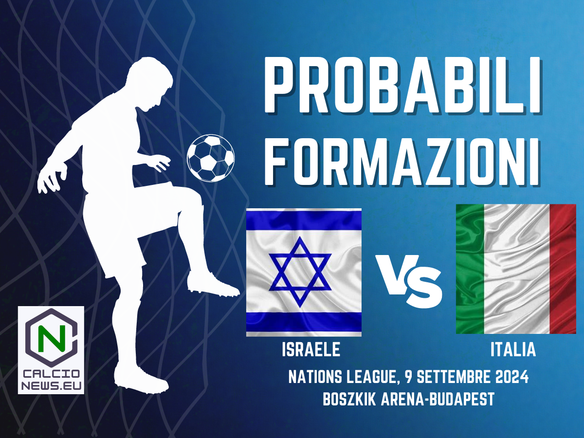 Israele Italia , le probabili formazioni e dove vederla in TV