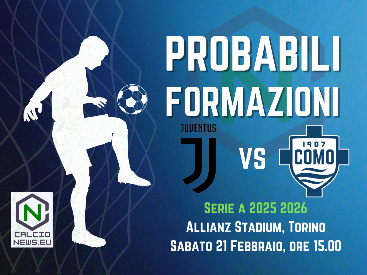 Serie A, le probabili formazioni di Juventus-Como