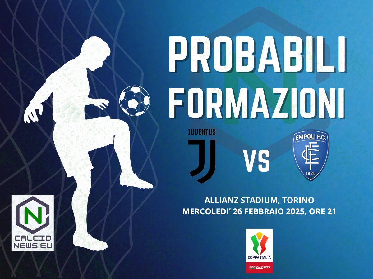 Coppa Italia, le probabili formazioni di Juventus Empoli