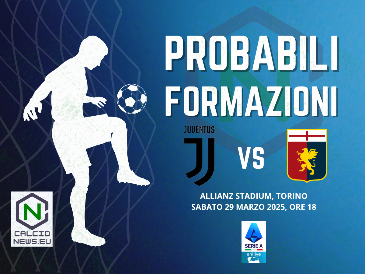 Serie A, probabili formazioni Juventus Genoa