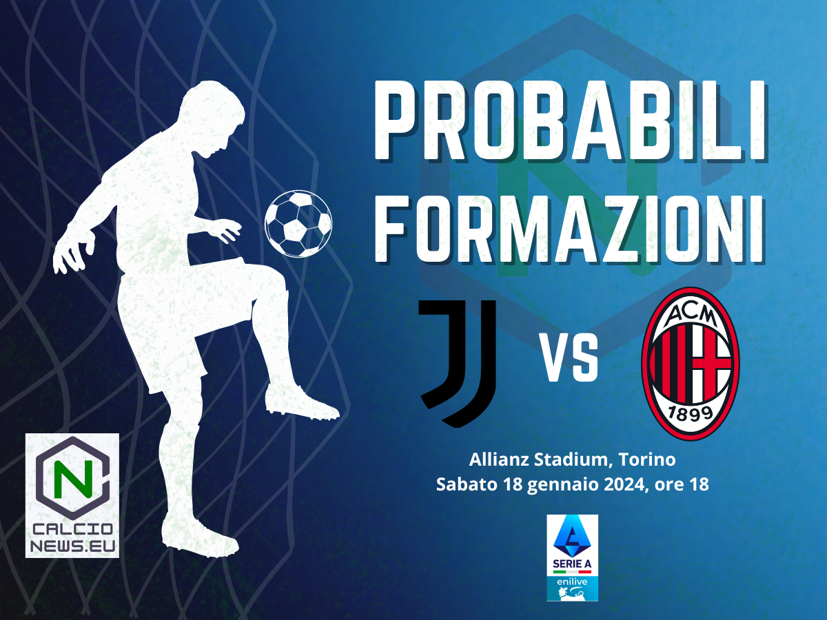 Serie A, probabili formazioni Juventus-Milan: out Pulisic, c’è Vlahovic