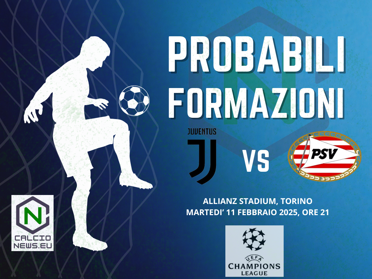Champions League, le probabili formazioni di Juventus PSV