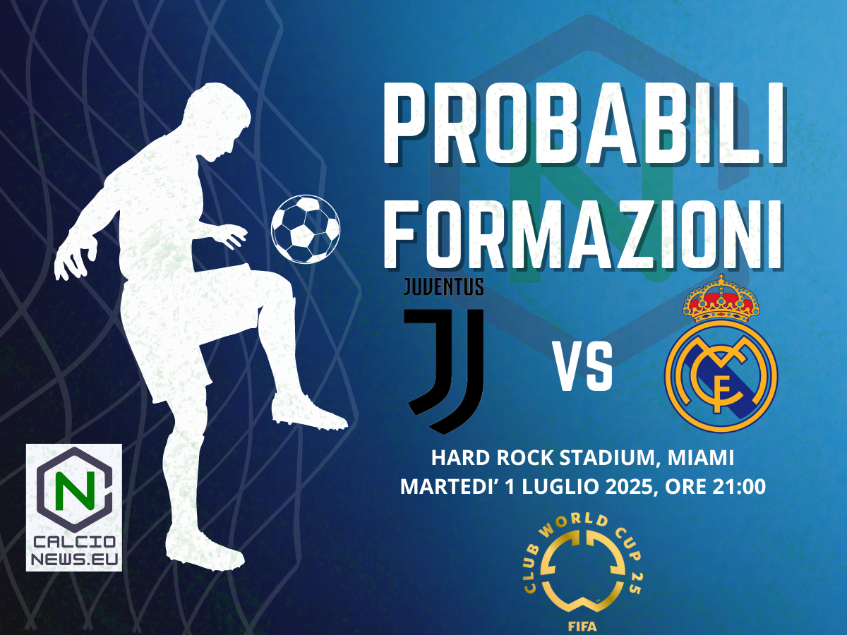 Mondiale per Club: probabili formazioni e dove vedere Juventus-Real Madrid
