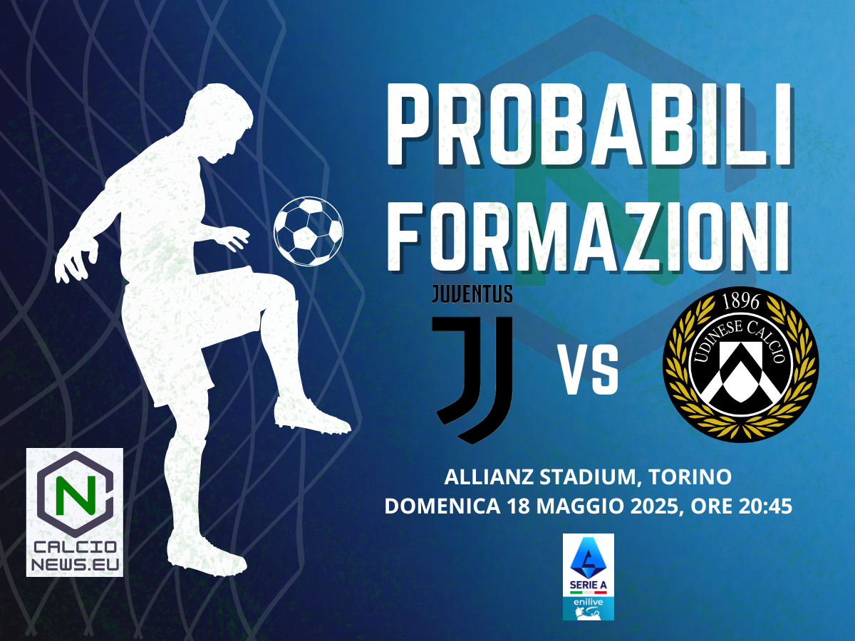 Serie A, probabili formazioni Juventus Udinese