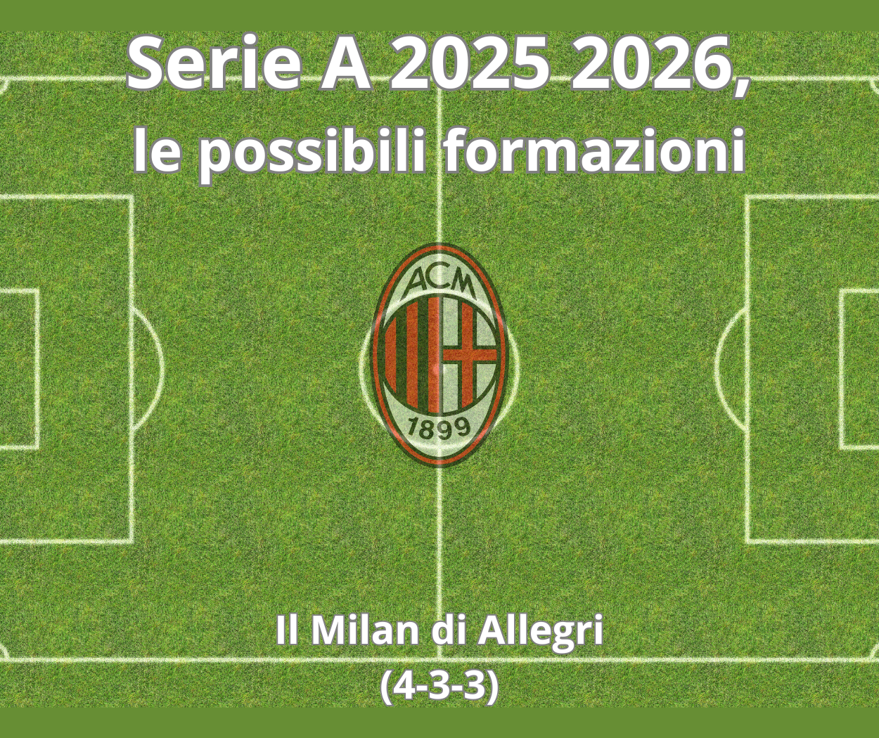 Milan 2025 2026: il possibile 11 titolare del nuovo Milan di Allegri