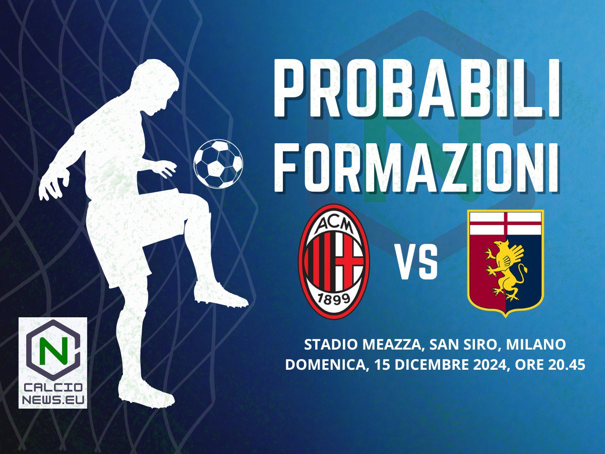 Serie A, le probabili formazioni di Milan-Genoa: Theo sì o Theo no?