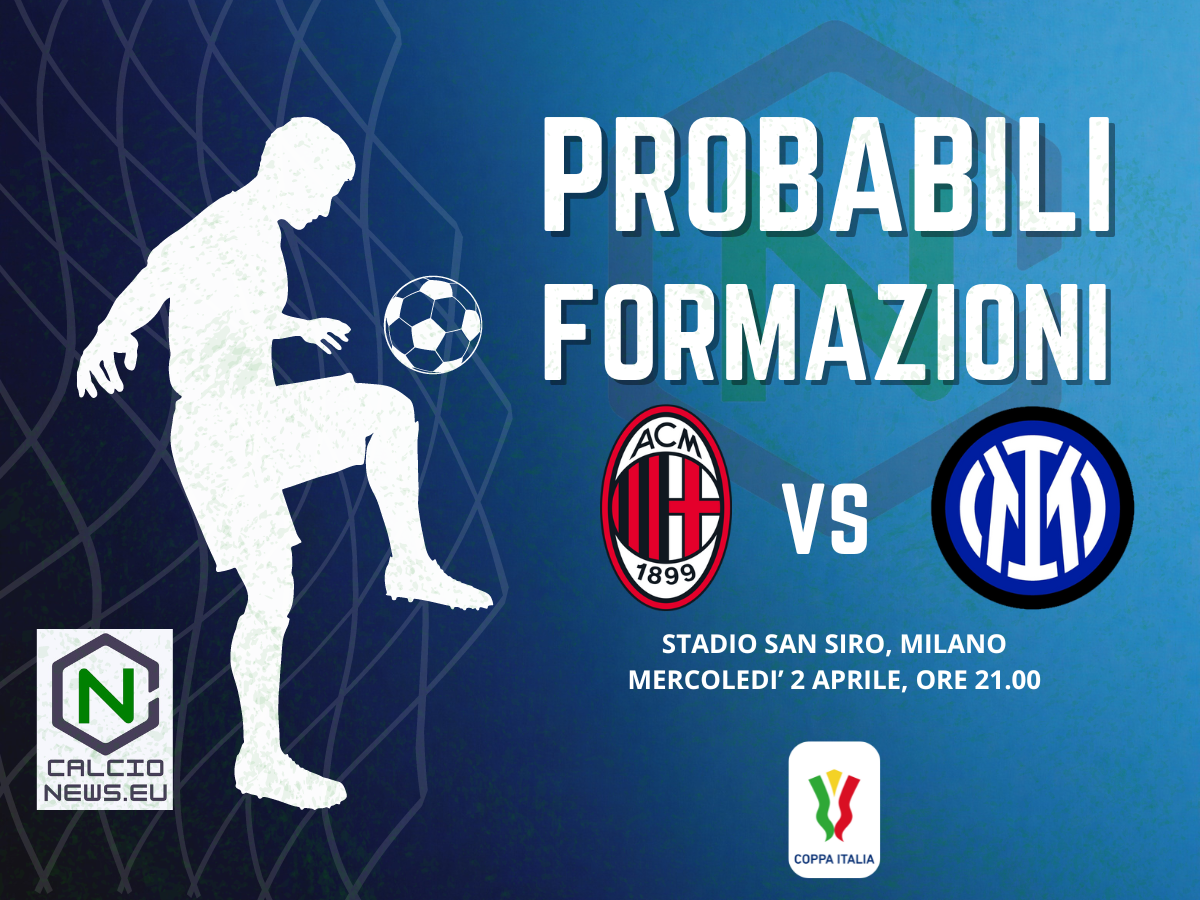 Coppa Italia, probabili formazioni Milan Inter