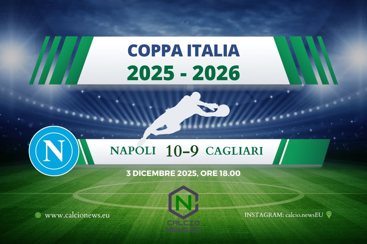 Coppa Italia, Napoli-Cagliari 10-9 d.c.r.: azzurri ai quarti col brivido