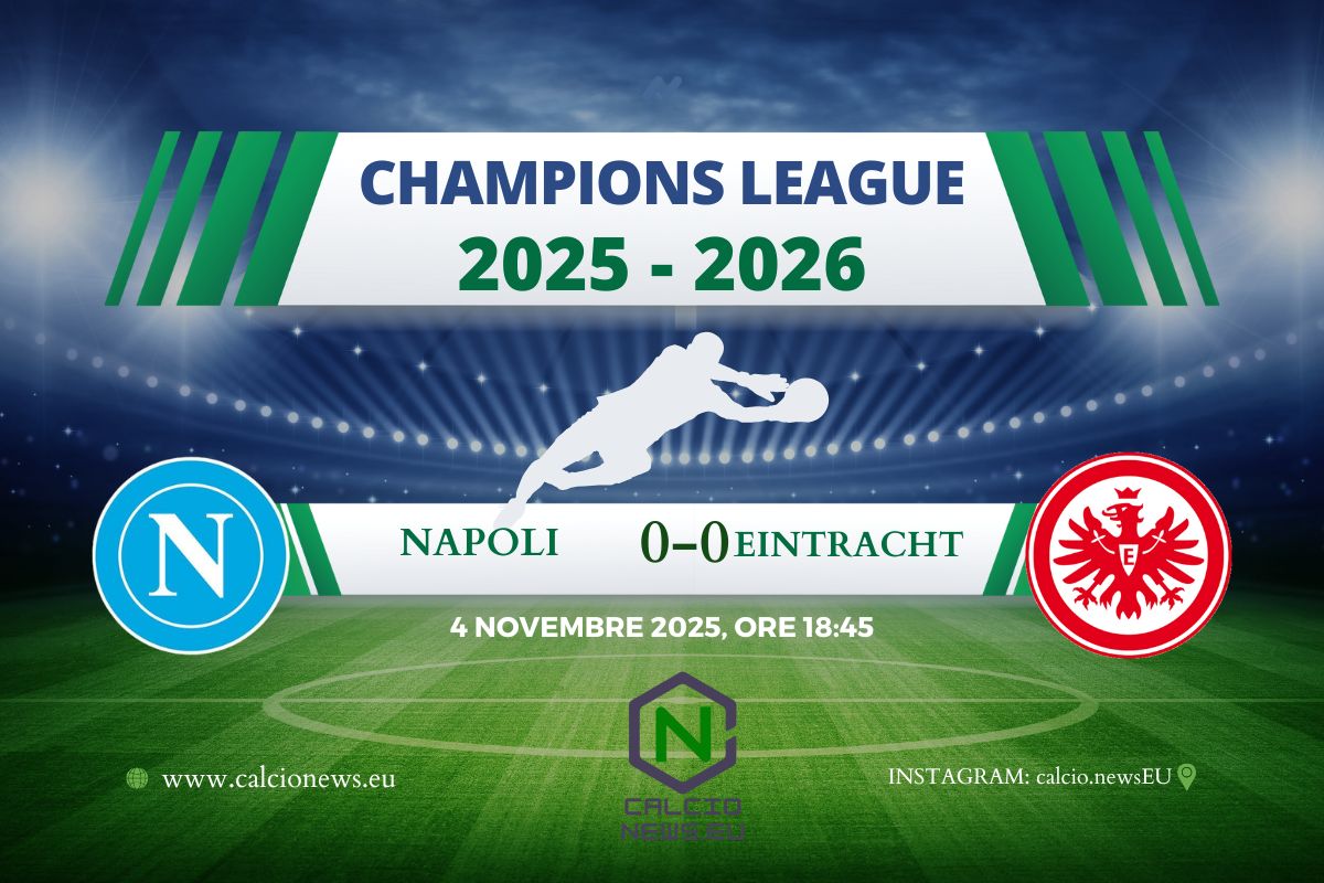 Champions League, Napoli-Francoforte 0-0: altro pareggio a reti bianche per gli azzurri