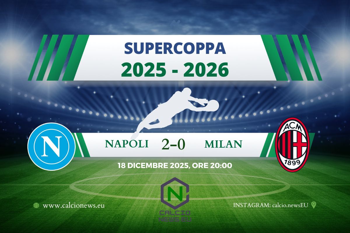 Supercoppa italiana, Napoli-Milan 2-0: Neres e Hojlund a segno, azzurri in finale