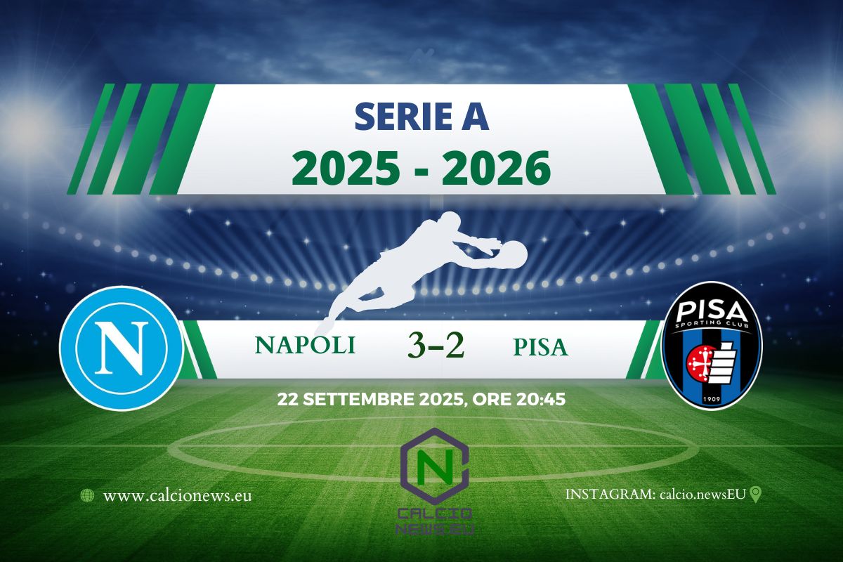 Serie A, Napoli-Pisa 3-2: azzurri primi in solitaria, ma quanta sofferenza