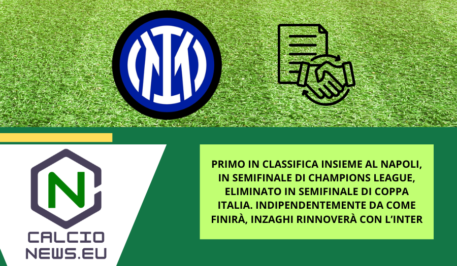 Inter, Inzaghi rinnova anche senza titoli