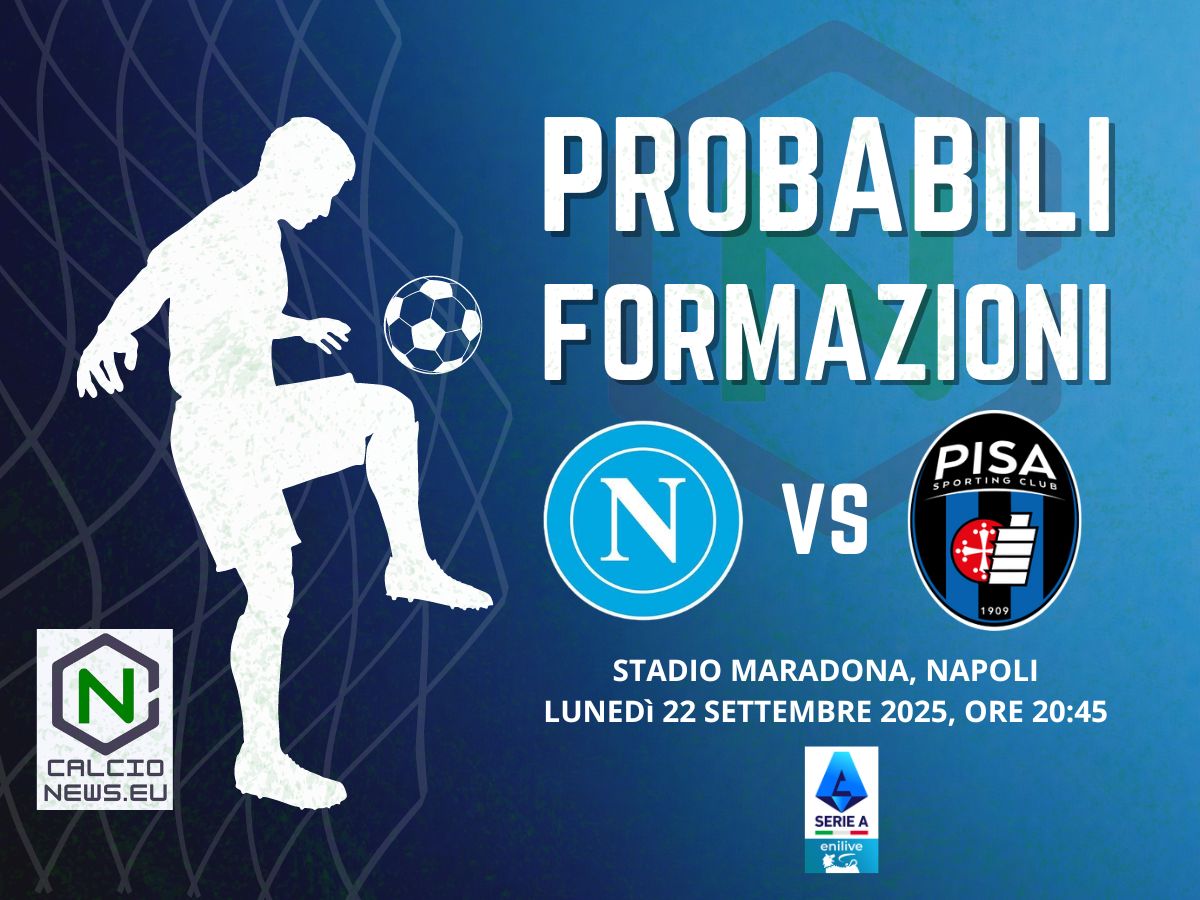 Serie A, probabili formazioni Napoli-Pisa