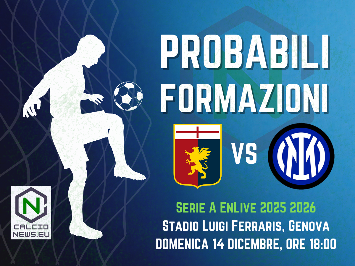 Serie A, le probabili formazioni di Genoa-Inter