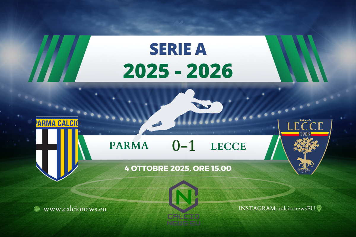 Serie A, Parma-Lecce 0-1: il tabellino della sfida