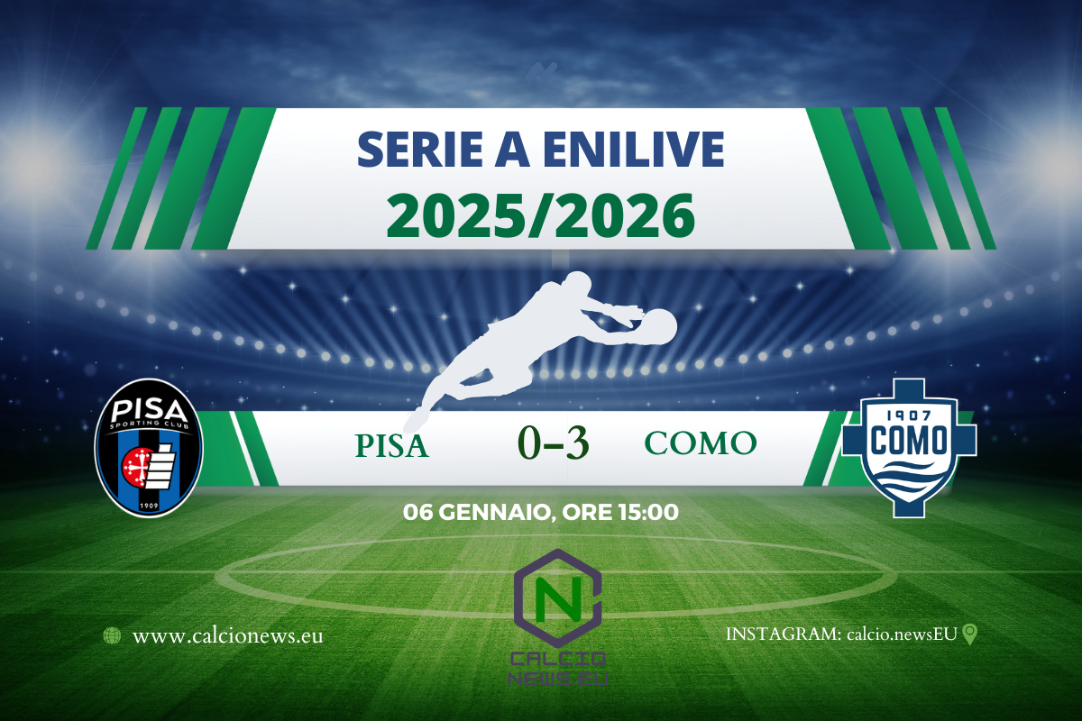 Pisa-Como 0-3: i Lariani sognano in grande
