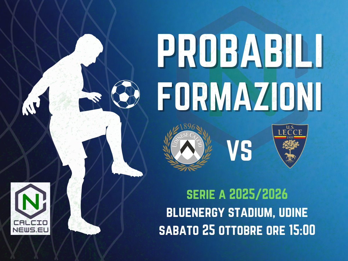 Serie A, le probabili formazioni di Udinese-Lecce
