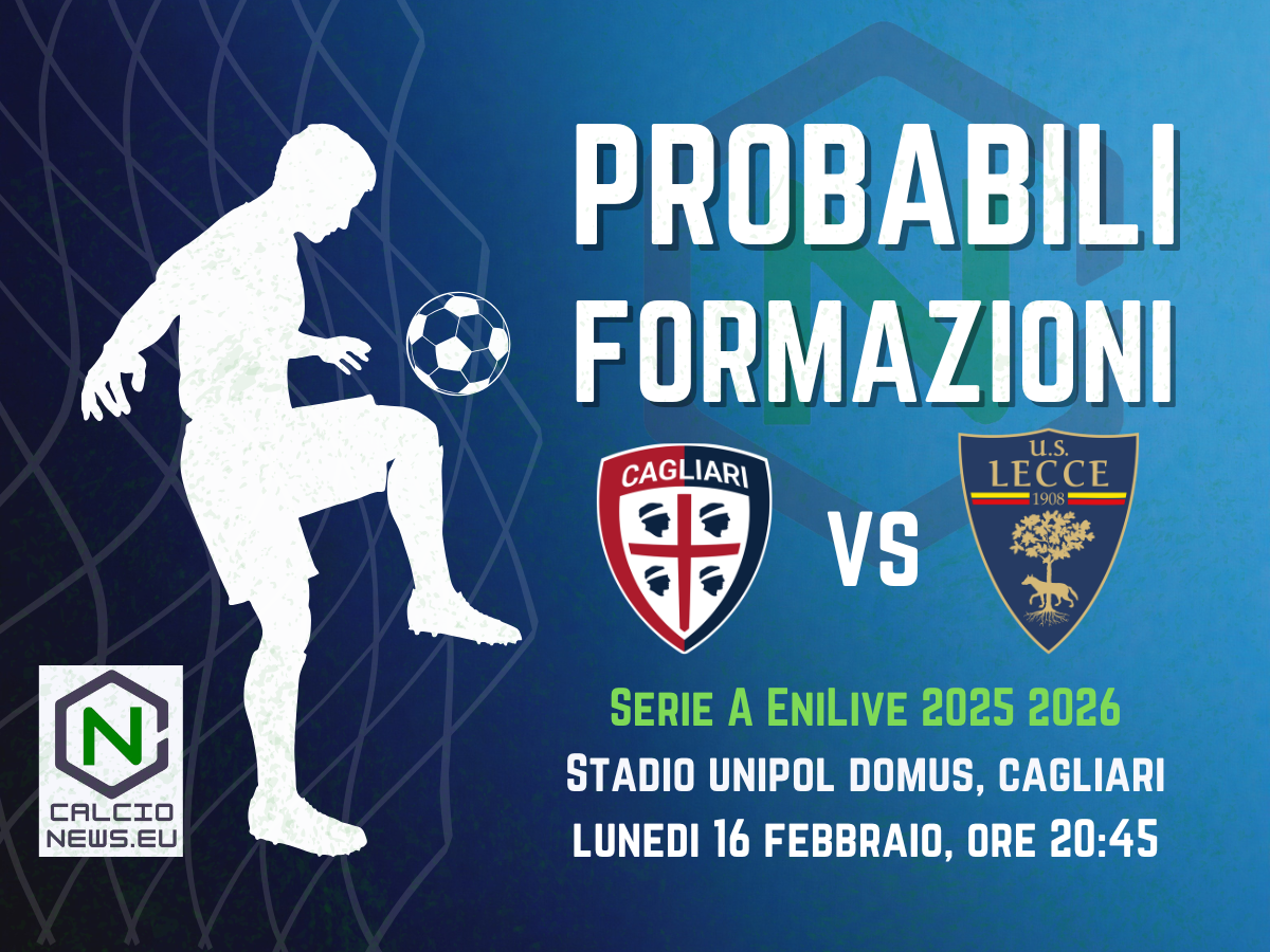 Serie A, probabili formazioni Cagliari Lecce