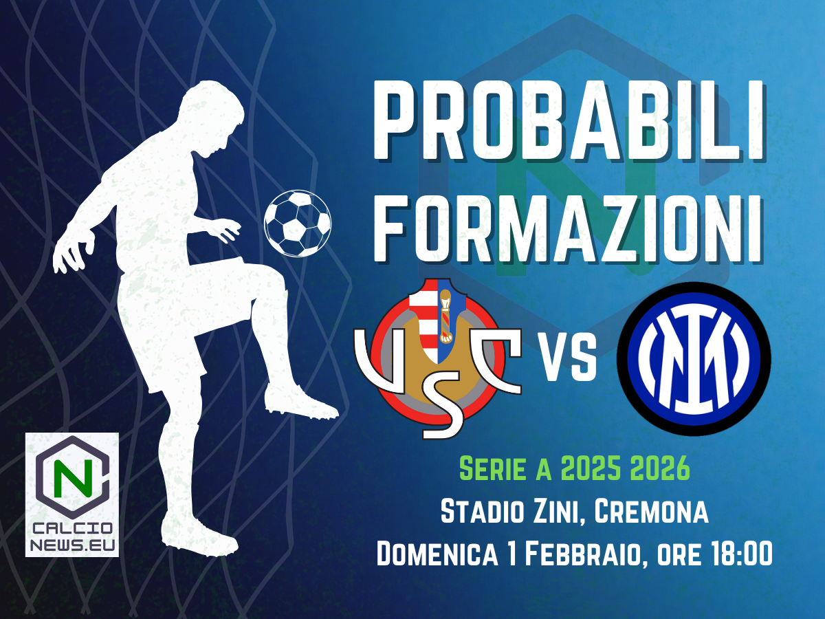 Serie A, le probabili formazioni di Cremonese-Inter