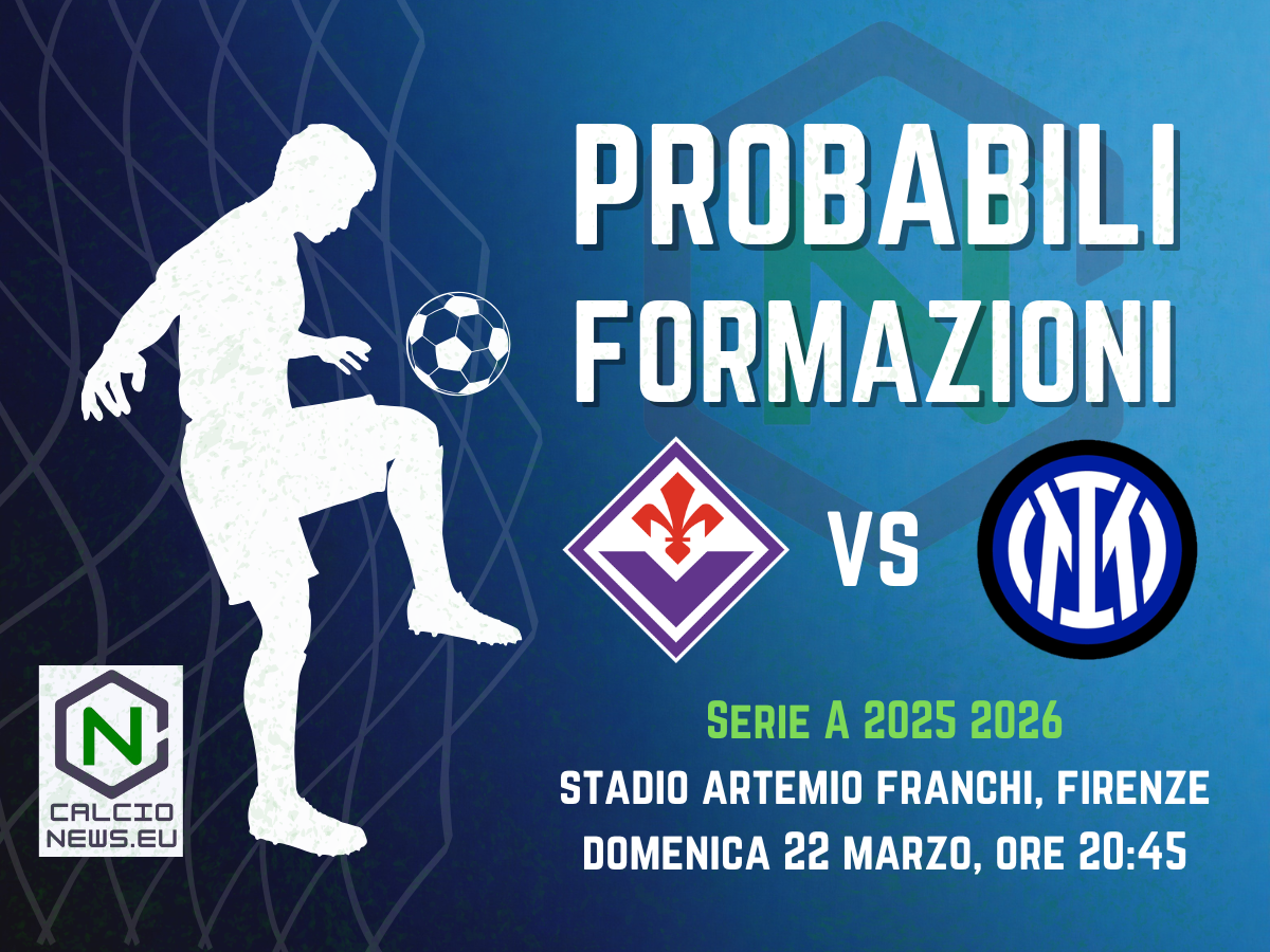 Serie A, le probabili formazioni di Fiorentina Inter