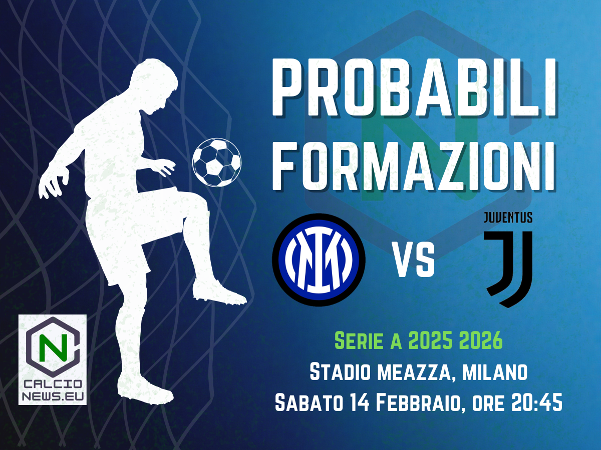 Serie A, le probabili formazioni di Inter-Juventus