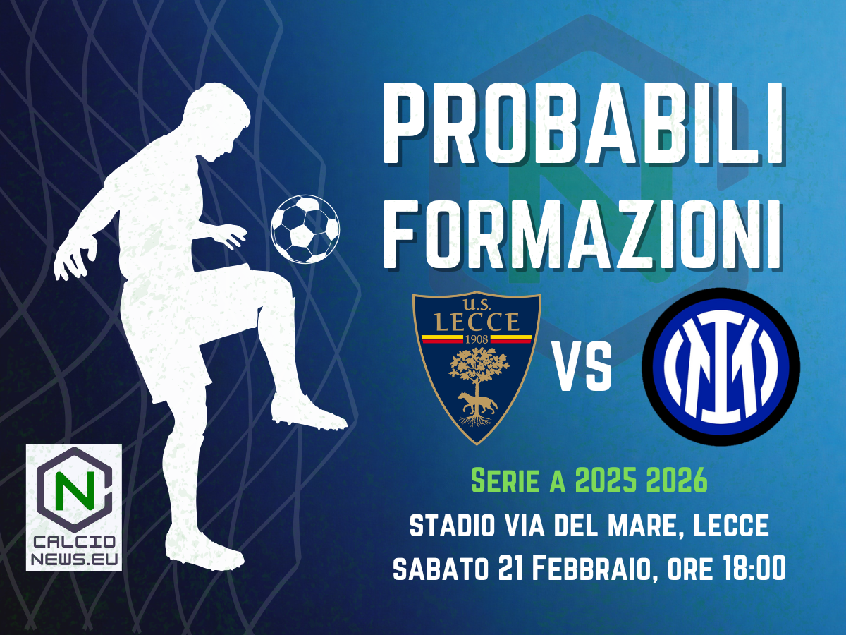 Serie A, le probabili formazioni di Lecce-Inter